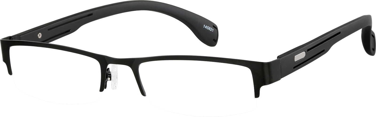 Black Rectangle Glasses #145821 | Zenni Optical