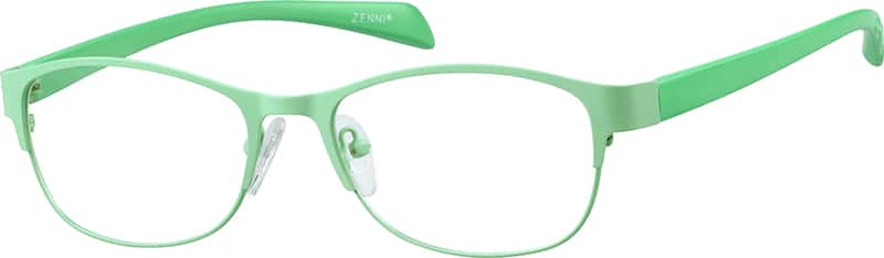 Angle view of Oval Glasses 147024 in Green