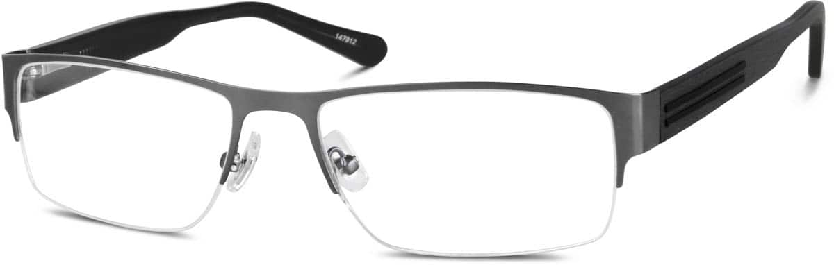 Angle view of Rectangle Glasses 147912 in Gray