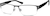 Angle view of Rectangle Glasses 147912 in Gray thumbnail