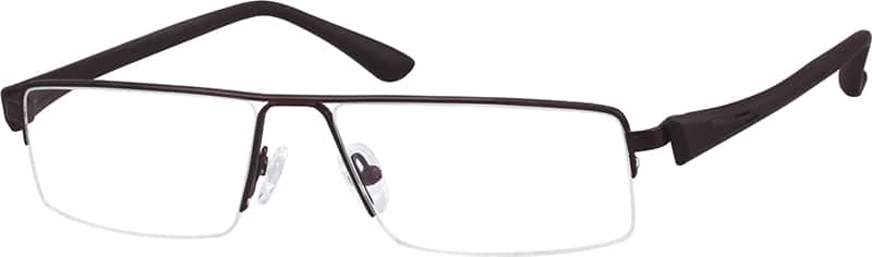 Y　メガネあり Brown Rectangle Glasses #148315 | Zenni Optical