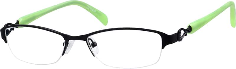 Angle view of Rectangle Glasses 148621 in Black