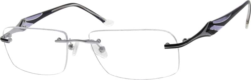 Zenni Rimless Silver Rimless Glasses #149811 | Zenni Optical