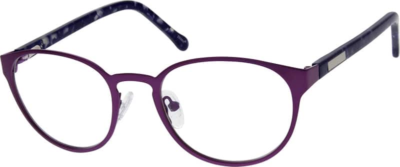 Angle view of Round Glasses 149917 in Purple