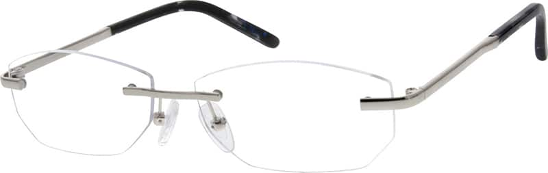 Angle view of Rimless Glasses 151211 in Silver