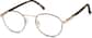 Angle view of Round Glasses 151314 in Black thumbnail