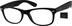 Square Glasses 15270421 in Black