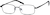 Angle view of Rectangle Glasses 153021 in Black thumbnail
