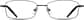 Front view of Rectangle Glasses 153021 in Black thumbnail