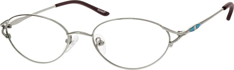 Angle view of Oval Glasses 153111 in Silver