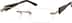 Rimless Glasses 155214 in Gold