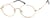 Angle view of Round Glasses 156015 in Gold thumbnail