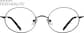 Front view of Round Glasses 156021 in Black thumbnail