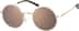 Premium Round Sunglasses 157314 in Gold