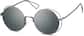 Angle view of Round Sunglasses 157412 in Steel thumbnail
