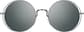 Front view of Round Sunglasses 157412 in Steel thumbnail