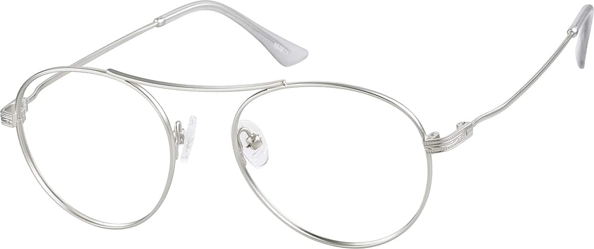 Angle view of Round Glasses 157611 in Silver