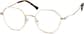 Angle view of Geometric Glasses 157714 in Gold thumbnail