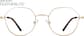 Front view of Geometric Glasses 157714 in Gold thumbnail
