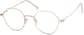 Angle view of Geometric Glasses 157719 in Rose Gold thumbnail