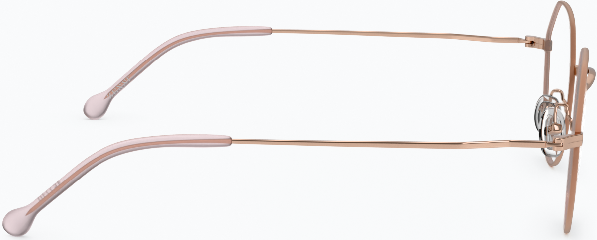 Side view of Geometric Glasses 157719 in Rose Gold thumbnail