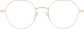 Front view of Geometric Glasses 157719 in Rose Gold thumbnail