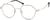 Angle view of Geometric Glasses 157721 in Black thumbnail