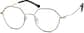 Angle view of Geometric Glasses 157721 in Black thumbnail