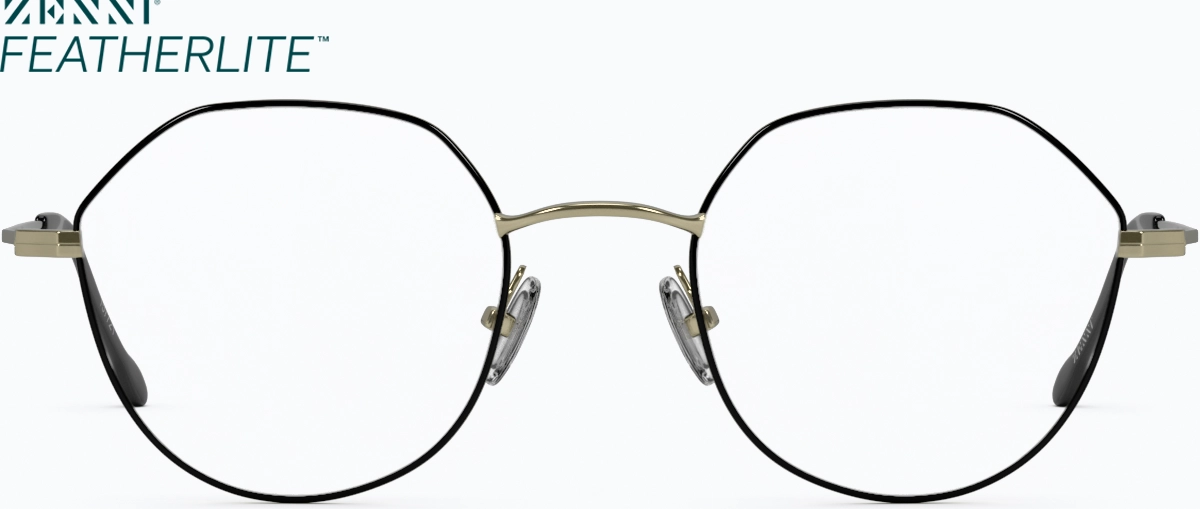 Front view of Geometric Glasses 157721 in Black thumbnail