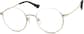 Angle view of Round Glasses 157814 in Gold thumbnail