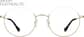 Front view of Round Glasses 157814 in Gold thumbnail