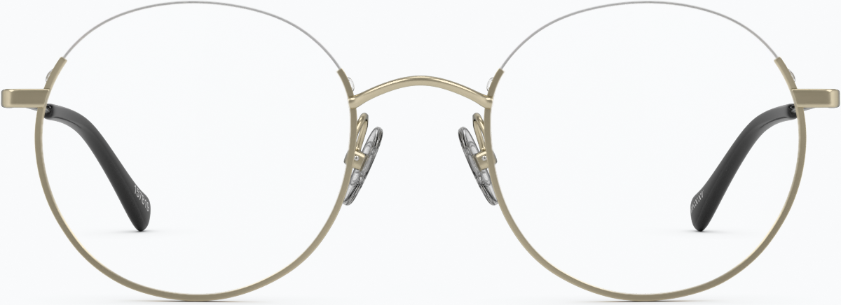 Front view of Round Glasses 157814 in Gold thumbnail