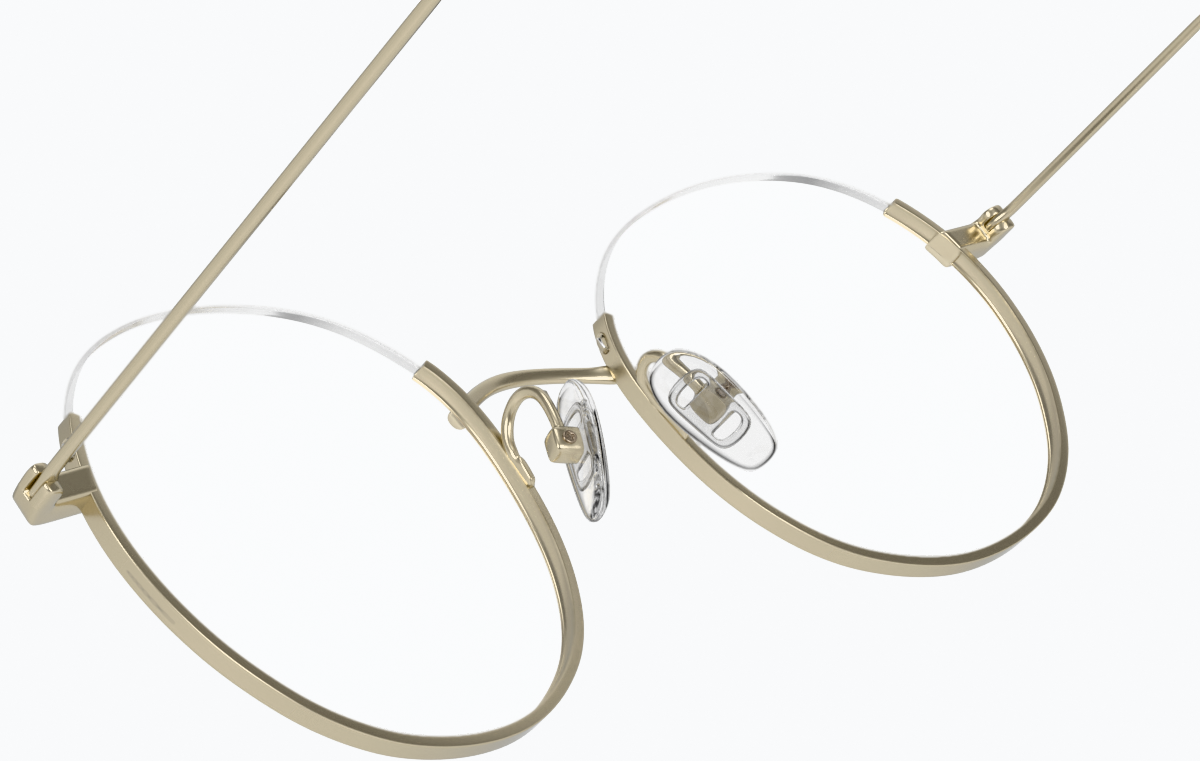 See-through view of Round Glasses 157814 in Gold thumbnail