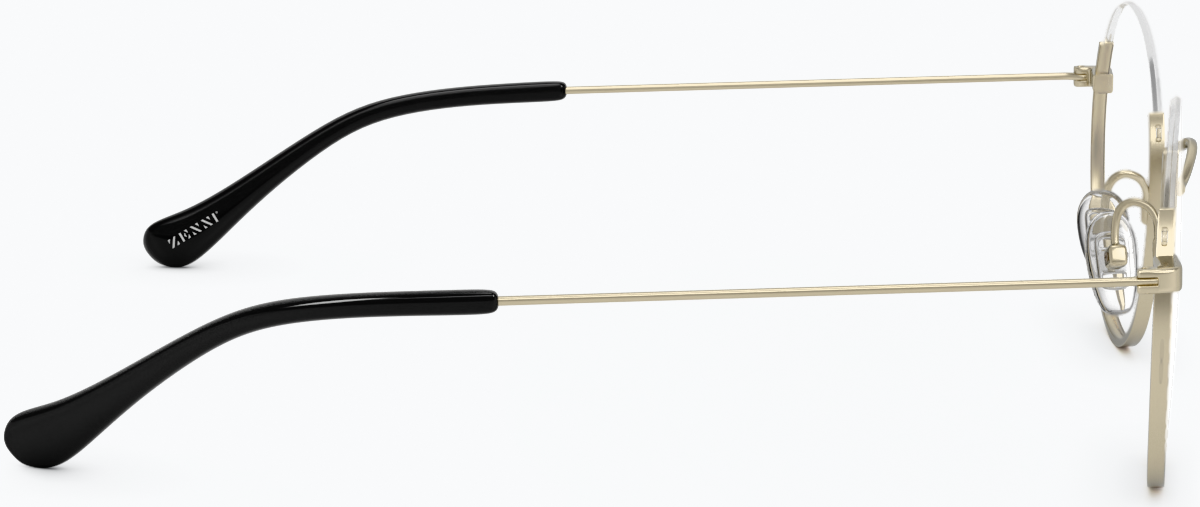 Side view of Round Glasses 157814 in Gold thumbnail