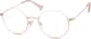 Angle view of Round Glasses 157819 in Pink thumbnail