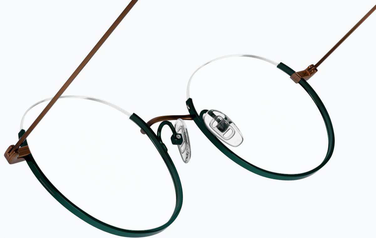 See-through view of Round Glasses 157824 in Green thumbnail