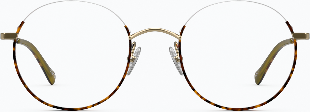 Front view of Round Glasses 157825 in Tortoiseshell thumbnail