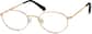Angle view of Road Trip Glasses 158214 in Gold thumbnail