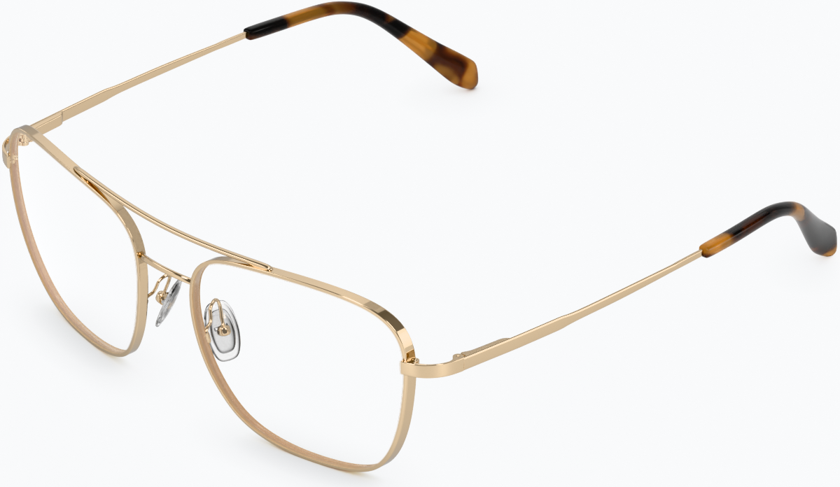 Angle view of Unwind Glasses 158314 in Gold thumbnail