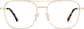 Front view of Unwind Glasses 158314 in Gold thumbnail