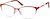 Angle view of Rectangle Glasses 158718 in Red thumbnail