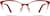 Front view of Rectangle Glasses 158718 in Red thumbnail