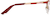 Side view of Rectangle Glasses 158718 in Red thumbnail