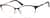 Angle view of Rectangle Glasses 158721 in Black thumbnail