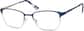 Angle view of Browline Glasses 158916 in Navy thumbnail