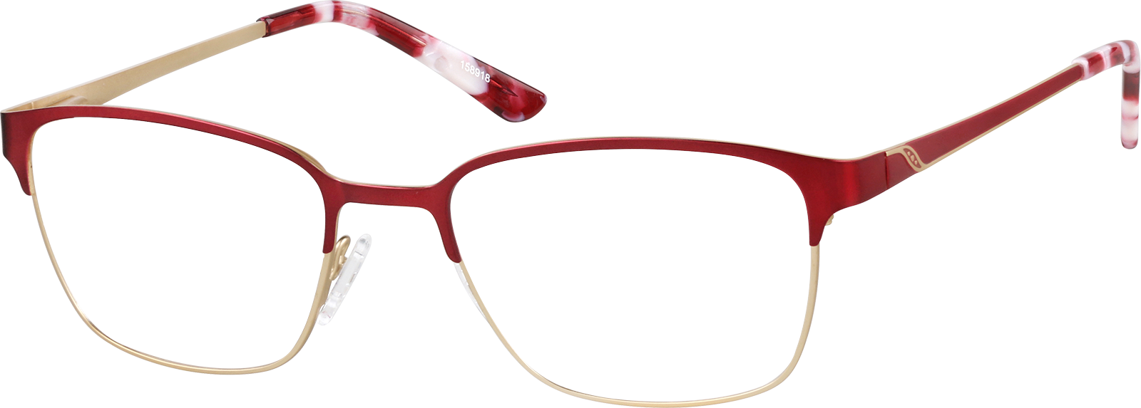 Red Browline Glasses #158918 | Zenni Optical