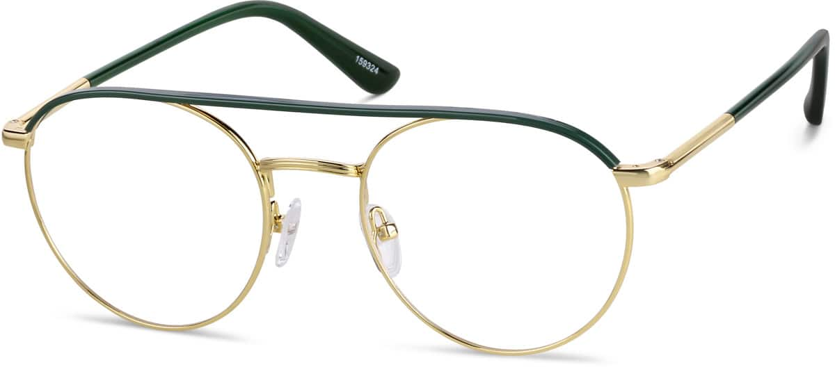 Angle view of Aviator Glasses 159324 in Forest