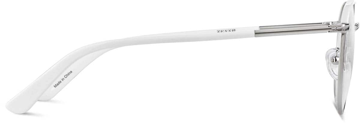 Side view of Aviator Glasses 159330 in White