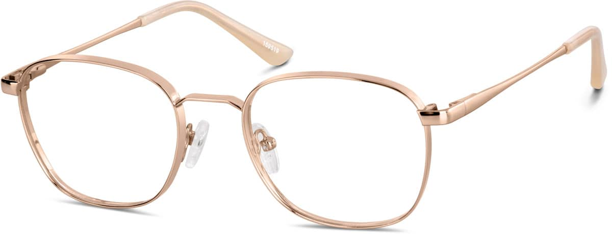 Angle view of Square Glasses 159519 in Rose Gold