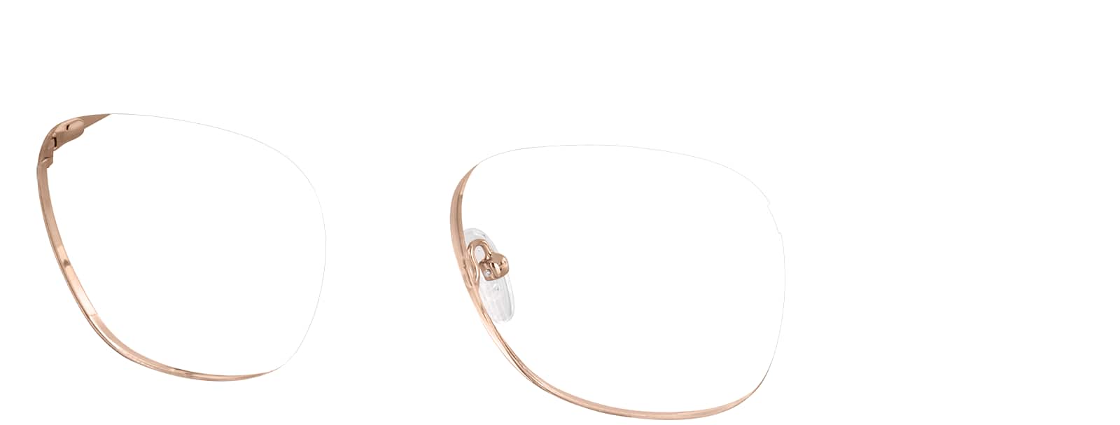♡*size80  10/30 Rose Gold Square Glasses #159519 | Zenni Optical